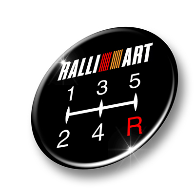 Wheel Badges in 3D Domed Gel to fit RALLIART GEAR STICK Badge